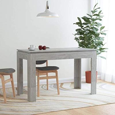Eettafel 120x60x76 cm bewerkt hout betongrijs