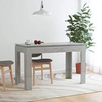 Eettafel 120x60x76 cm bewerkt hout betongrijs - thumbnail