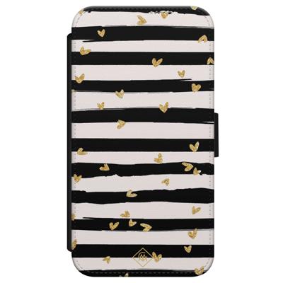 iPhone X/XS flipcase - Hart streepjes