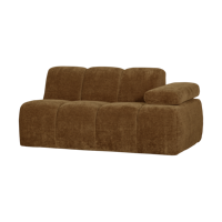 Woood Mojo 1,5-zits bank arm rechts ribstof Honinggeel - thumbnail