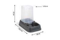 Eet-en drinkautomaat voor honden 3.7L antraciet - thumbnail