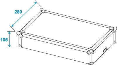 Roadinger Mixer Case Flightcase (l x b x h) 300 x 560 x 260 mm - thumbnail
