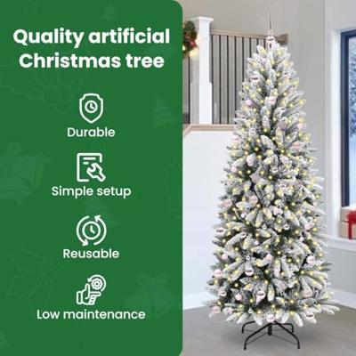 VidaXL Kunstkerstboom wit 240 cm pvc en plastic en staal en pe