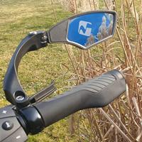 M-Wave fietsspiegel links 110 x 55 mm zwart - thumbnail