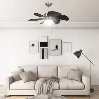 VidaXL Plafondventilator met lamp 76 cm donkerbruin
