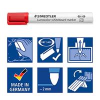 Staedtler Lumocolor 351 351 B10 Whiteboardmarker Rood, Oranje, Lila, Blauw, Groen, Bruin, Zwart, Lichtgroen, Lichtblauw, Roze 10 stuk(s) - thumbnail