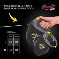 Flexi USA Giant Neon intrekbare hondenriem (band), ergonomisch, duurzaam en klitvrij, voor honden tot 50 kg, 26 voet, groot, zwart - thumbnail