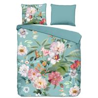 Descanso Dekbedovertrek "bloemen" - Multi - (200x200/220 cm) - Biologisch Katoen satijn - thumbnail