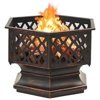 VidaXL Vuurplaats met pook xxl 62x54x56 cm staal - thumbnail