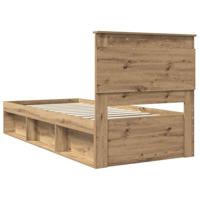 Bedframe Ambachtelijk eiken 75 x 190 cm Massief grenenhout - thumbnail
