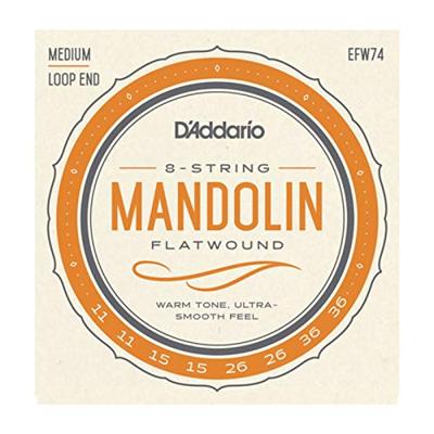 D'Addario EFW74 Flatwound Stainless Steel Medium 11-36 snaren voor mandoline