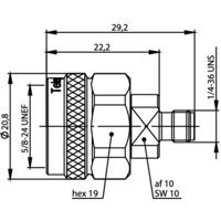 Telegärtner 100024220 100024220 Coax-adapter N-stekker - SMA-bus 1 stuk(s) - thumbnail