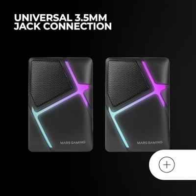 PC-luidsprekers Mars Gaming MS-H Zwart