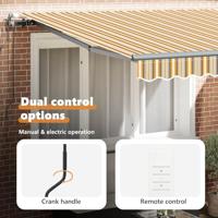 VidaXL Inklapbaar zonnescherm multikleur 350 x 250 cm - thumbnail