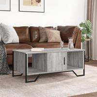 Salontafel 100x51x40 cm bewerkt hout grijs sonoma - thumbnail