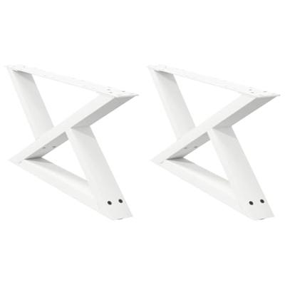 Salontafelpoten 2 st 70x(30-31,3) cm staal wit