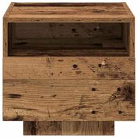 Nachtkastje met lade Oud hout 40 x 39 x 37 cm Bewerkt hout - thumbnail