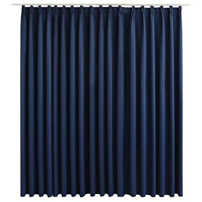 VidaXL Gordijn verduisterend met haken 290x245 cm blauw VidaXL Gordijn verduisterend met haken 290x245 cm blauw