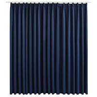 VidaXL Gordijn verduisterend met haken 290x245 cm blauw - thumbnail