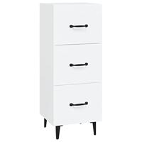 Dressoir 34,5x34x90 cm bewerkt hout wit - thumbnail