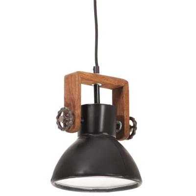 VidaXL Hanglamp industrieel rond 25 w e27 19 cm zwart