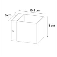 QAZQA Moderne wandlamp donkergrijs - Transfer - thumbnail