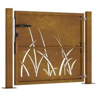 Poort grasontwerp 105x105 cm cortenstaal - thumbnail