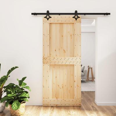 Schuifdeur met beslag 90x210 cm massief grenenhout