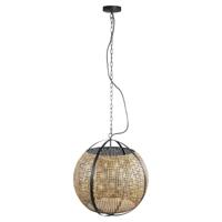 PTMD hanglamp bayu zwart/beige 55 cm | 2 stuks - thumbnail