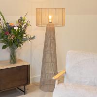 By-Boo Vloerlamp 'Oshu' Jute, 146cm hoog - thumbnail