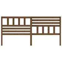 Hoofdbord 206x4x100 cm massief grenenhout honingbruin - thumbnail