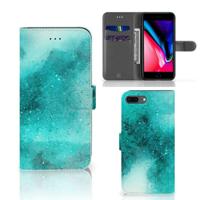 Hoesje Apple iPhone 7 Plus | 8 Plus Painting Blue | Portemonnee hoesje - thumbnail