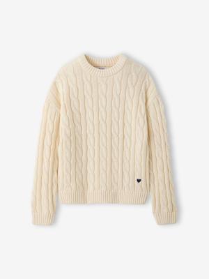 Gedraaide trui voor meisjes JONEN vanille