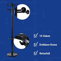 Maul Staande kapstok 9406090 MAULgrando Aantal haken: 16 (Ø x h) 36.5 cm x 175 cm Staal Zwart 1 stuk(s) - thumbnail