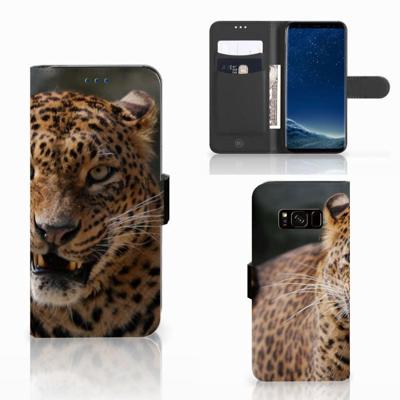 Samsung Galaxy S8 | Telefoonhoesje | Met pasjeshouder | Luipaard