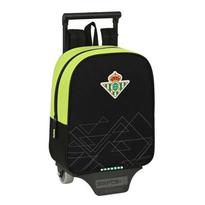 Schoolrugzak met Wielen Real Betis Balompié Zwart Limoen 22 x 27 x 10 cm