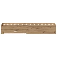 Bedframe met lades met lade artisanaal eikenkleurig 90 x 190 cm - thumbnail