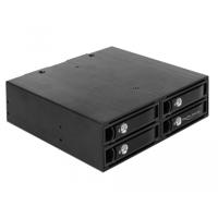 DeLOCK 5.25″ Mobile Rack for 4 x 2.5″ SATA / SAS HDD / SSD 12 Gb/s wisselframe - thumbnail