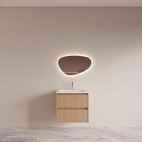 Badmeubelset BWS Riga Met Asia Wastafel Wit 60 cm Licht Eiken Japandi - thumbnail