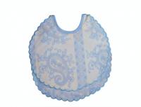 Gamberritos slabbetjes 20 cm katoen blauw 2 stuks - thumbnail