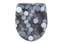 Schutte Duroplast High Gloss WC-bril ROUND DIPS met soft-close en quick-release 82593 - thumbnail