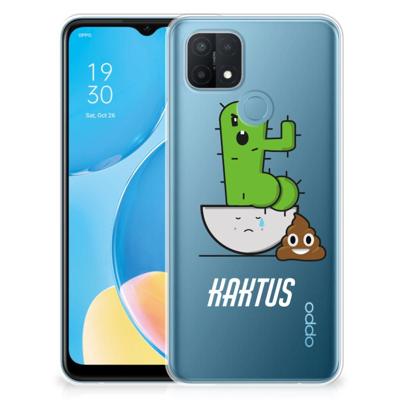 OPPO A15 Telefoonhoesje met Naam Cactus Poo