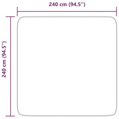 Hoogpolig vloerkleed NAVARRA 240x240 cm polyester donkergrijs