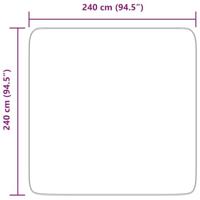 Hoogpolig vloerkleed NAVARRA 240x240 cm polyester donkergrijs - thumbnail
