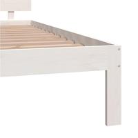 Bedframe massief grenenhout wit 200x200 cm - thumbnail