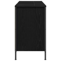 Wastafelkast met lades 90x34,5x60 cm zwart eikenkleurig - thumbnail