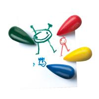 Faber Castell FC-120405 Waskrijt Faber-Castell Druppelvormig 4 Stuks Blister - thumbnail