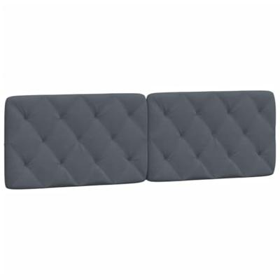 Bedframe met LED zonder matras fluweel donkergrijs 160x200 cm