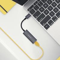 AISENS - A109-0709 - USB3.1 Gen1 USB-C naar Gigabit Ethernet converter 10/100/1000 Mbps, grijs, 15 cm - thumbnail