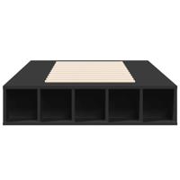 Bedframe bewerkt hout zwart 90x200 cm - thumbnail